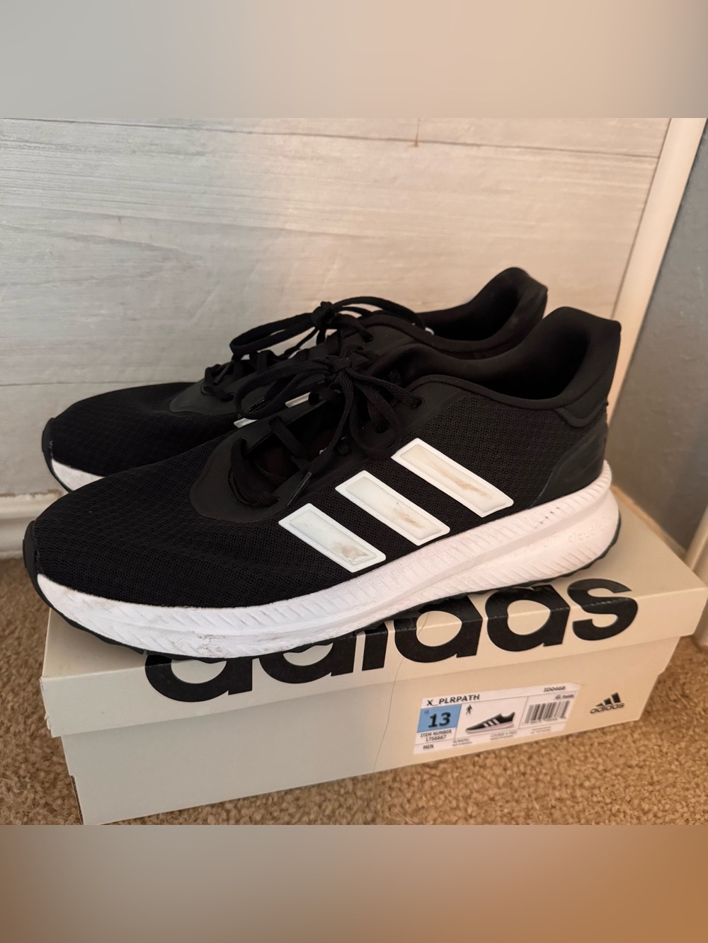 adidas Black and White Mesh Athletic Sneakers